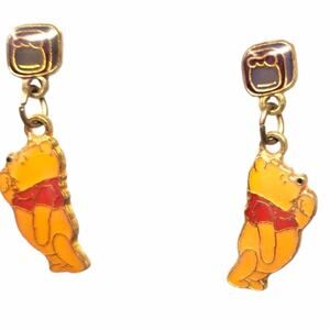 Disney Winnie the Pooh Honey Pot Dangle Enamel Earrings